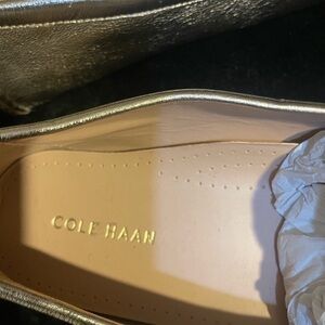 Cole Haan Gold Slip-On Shoes